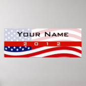 政治キャンペーンのサイン印刷、スターとストライプ ポスター (正面)