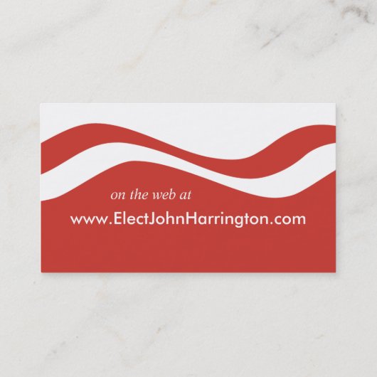 政治キャンペーンのビジネス選カード 名刺 (裏面)