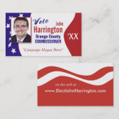 政治キャンペーンの名刺(投票) 名刺 (正面/裏面)