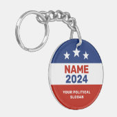 政治キャンペーンギア2024レッドブルー米国選挙 キーホルダー (正面左)