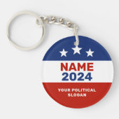 政治キャンペーンギア2024レッドブルー米国選挙 キーホルダー (正面)