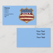 政治キャンペーンシールド名刺 名刺 (正面/裏面)