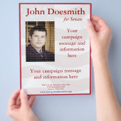 政治キャンペーンチラシテンプレート チラシ (手)