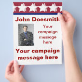 政治キャンペーンフライヤーテンプレート チラシ (手)