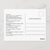 政治キャンペーン募金イベント招待状 ポストカード (裏面)