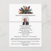 政治キャンペーン募金イベント招待状 ポストカード (正面)