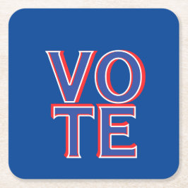 政治キャンペーン商品 スクエアペーパーコースター