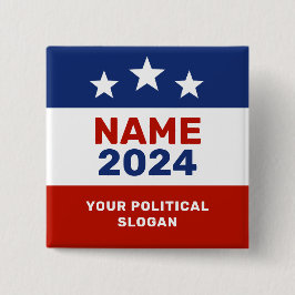 政治キャンペーン2024赤と青の選択ボタン 缶バッジ