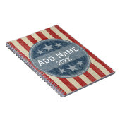 政治キャンペーン – ヴィンテージの星とストライプ ノートブック (右側)