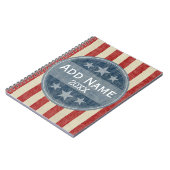 政治キャンペーン – ヴィンテージの星とストライプ ノートブック (左側)