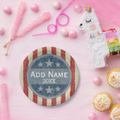 政治キャンペーン – ヴィンテージの星とストライプ ペーパープレート (パーティー)