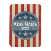 政治キャンペーン – ヴィンテージの星とストライプ マグネット (縦)