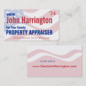 政治キャンペーン – 不動産鑑定士ビジネス 名刺 (正面/裏面)