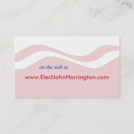 政治キャンペーン – 不動産鑑定士ビジネス 名刺 (裏面)