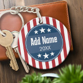 政治キャンペーン – 愛国的なスターとストライプ キーホルダー