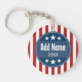 政治キャンペーン – 愛国的なスターとストライプ キーホルダー (正面)