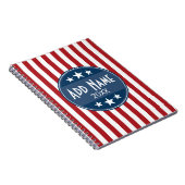 政治キャンペーン – 愛国的なスターとストライプ ノートブック (右側)