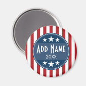 政治キャンペーン – 愛国的なスターとストライプ マグネット (正面/裏面)