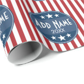 政治キャンペーン – 愛国的なスターとストライプ ラッピングペーパー (ロールコーナー)