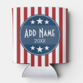 政治キャンペーン – 愛国的なスターとストライプ 缶クーラー (裏面)