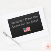 政治シンプル期のアイディア 長方形シール (封筒)