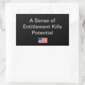 政治シンプル期のアイディア 長方形シール (バッグ)