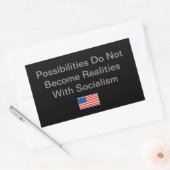 政治シンプル期のアイディア 長方形シール (封筒)