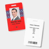 政治テーマセキュリティIDバッジ バッジ (正面＆裏面)