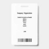 政治テーマセキュリティIDバッジ バッジ (裏面)