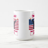 政治トランプ2024米国国旗の選挙 コーヒーマグカップ (中央)