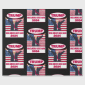 政治トランプ2024米国国旗の選挙 ラッピングペーパー (フラット)