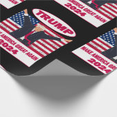 政治トランプ2024米国国旗の選挙 ラッピングペーパー (角)