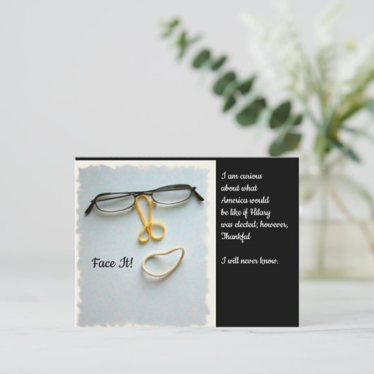 政治ハガキ ポストカード (スタンド正面)