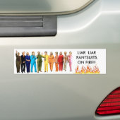 政治バンパーステッカーヒラリー-嘘つきの嘘つき バンパーステッカー (車上)