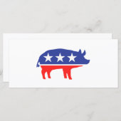 政治パーティー豚マスコット (正面/裏面)