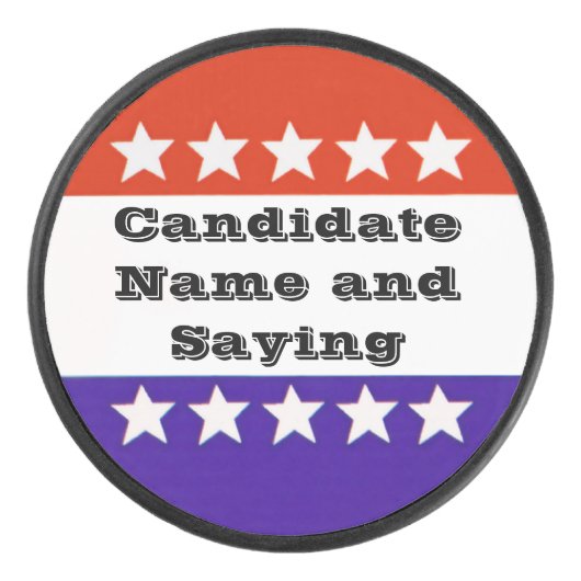 政治ボタン アイスホッケーパック (正面)