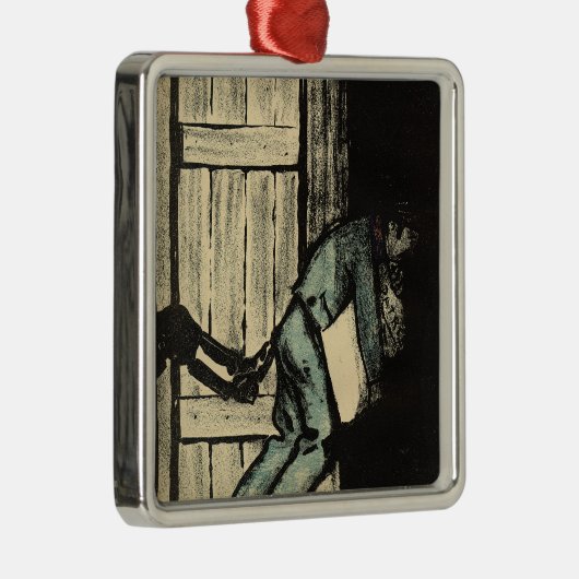 政治ポスターの上に人によってつかまえられる置くこと メタルオーナメント (右)