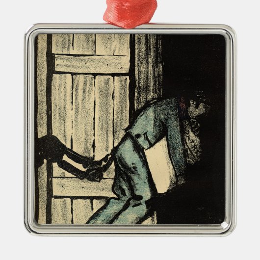 政治ポスターの上に人によってつかまえられる置くこと メタルオーナメント (正面)