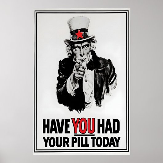 政治ポスター 避妊 おじさんサム 選挙 ポスター (正面)