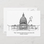 政治ユおもしろいーモア葉書 ポストカード (正面/裏面)