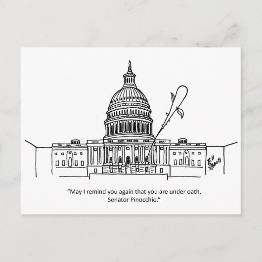 政治ユおもしろいーモア葉書 ポストカード (正面)