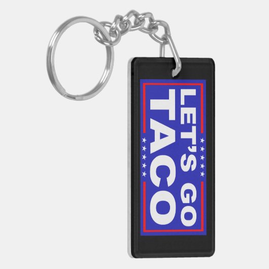 政治ユーモアのタコに行こう キーホルダー (正面左)