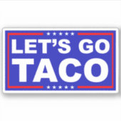 政治ユーモアのタコに行こう シール (正面)