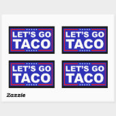 政治ユーモアのタコに行こう 長方形シール (シート)