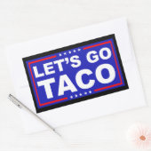 政治ユーモアのタコに行こう 長方形シール (封筒)