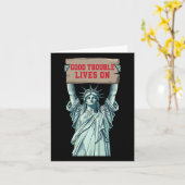 政治ユーモアの自由の女神 カード (黄色い花)