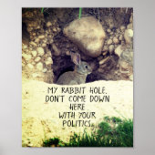 政治ラビットホールバニー写真政治ユーモア ポスター (正面)