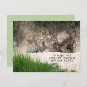 政治ラビットホールバニー写真政治ユーモア ポストカード (正面/裏面)