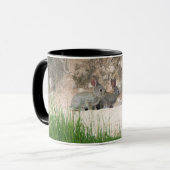 政治ラビットホールバニー写真政治ユーモア マグカップ (正面左)