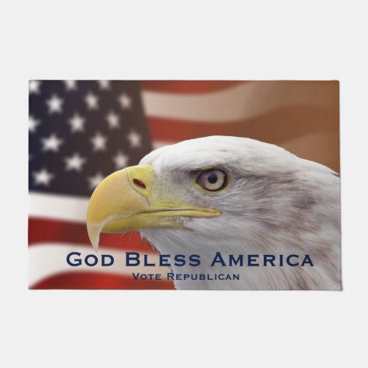 政治上の神が共和党の投票を祝福する ドアマット (正面)